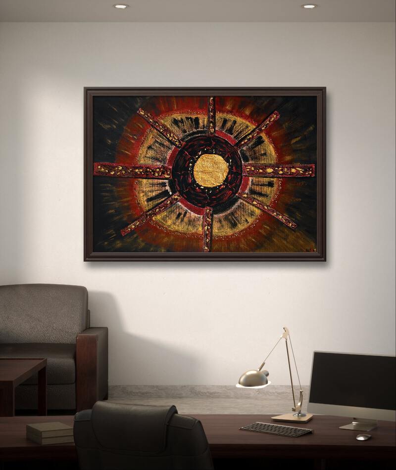 Oriental Sun — Giclée print, 40 × 40 cm
