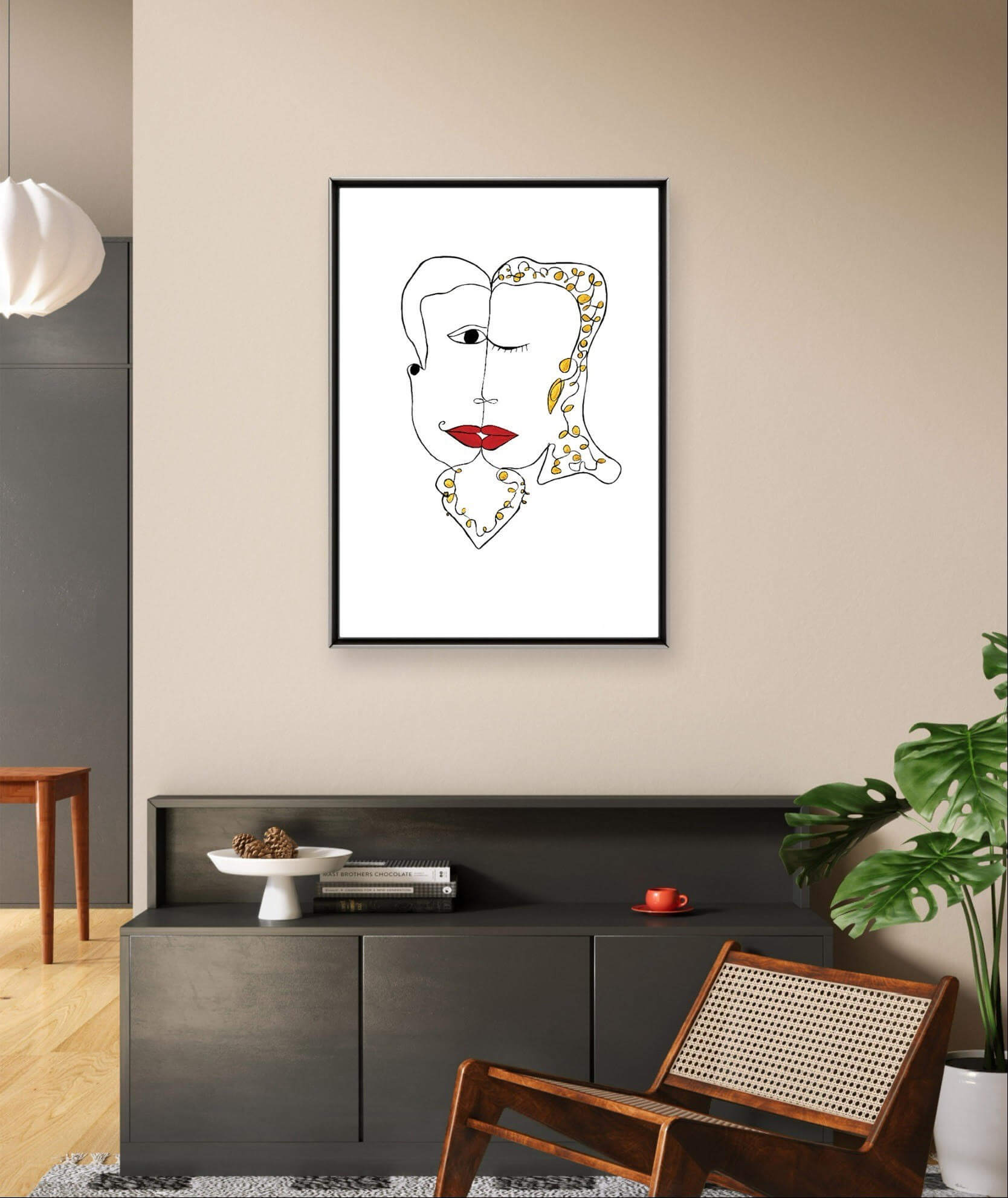 Dual Elegance — Giclée print, 40 × 50 cm