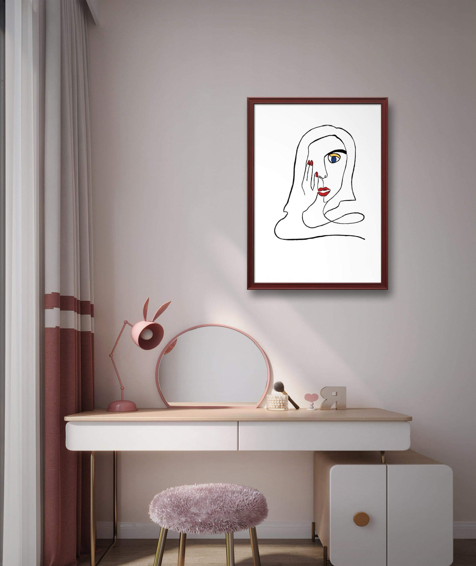 Blue Eyed Lady — Mixed media on canvas