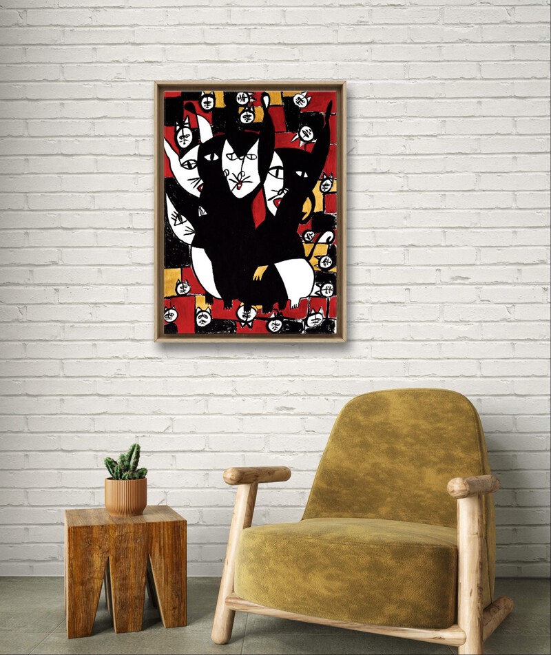 Feline Crew — Acrylic on canvas