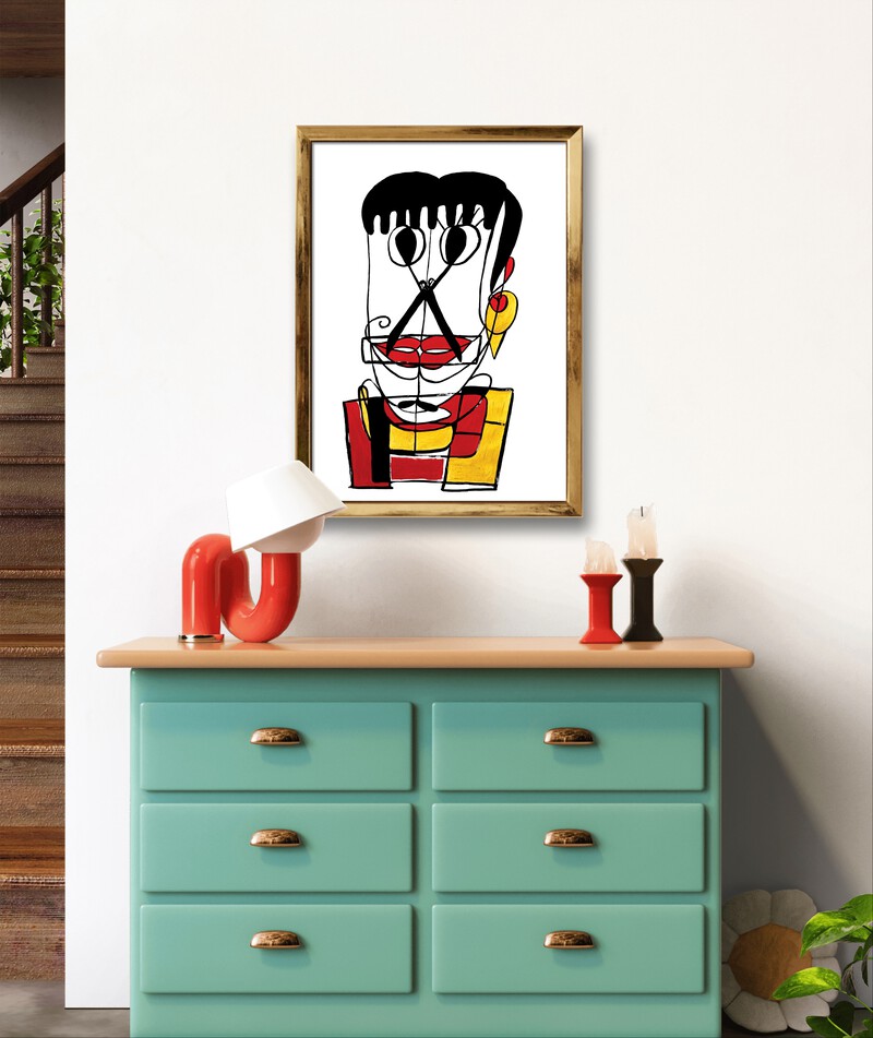 Mr. Scissorman — Acrylic & ink on canvas